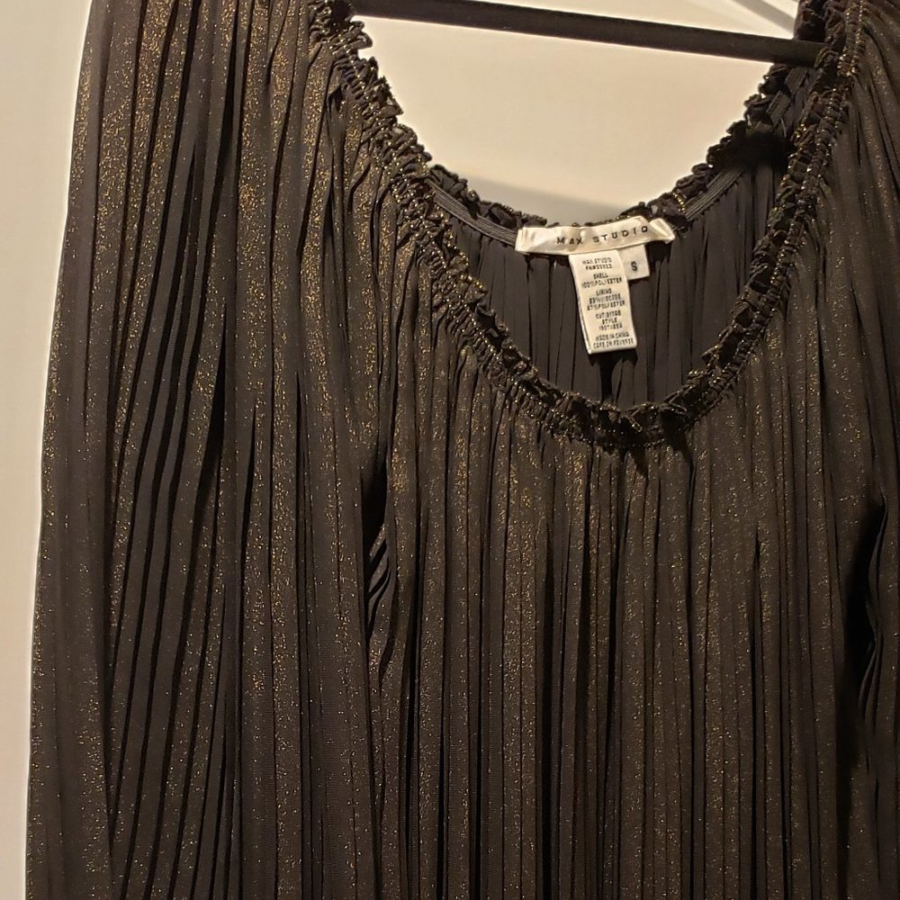 Black pleated dress